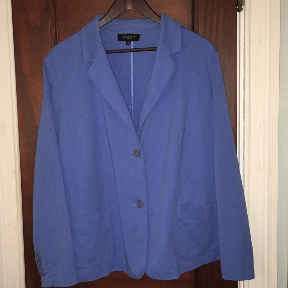Talbots Woman Size 3X blue blazer